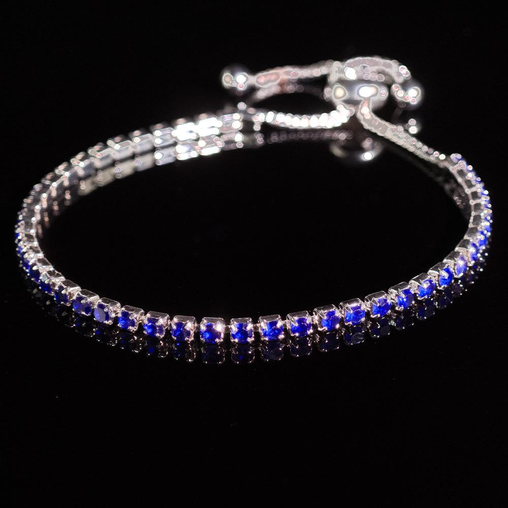 Zircon Adjustable Tennis Bracelet, Luxury Women's Jewelry with Full Diamond Design