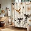 Birds & Stars Shower Curtain – Elegant Celestial Design, 2D Flat, Multiple Sizes, 59X70.8In To 90.5X70.8In, Includes Hooks