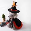 Halloween Dog Cape Costume With Hat Pet Cape Set Bat/Pumpkin/Star  Black Orange And Gold Spider Print
