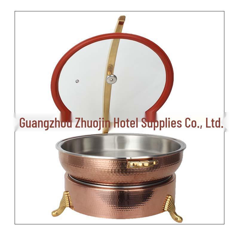 Zhuojin Stainless Steel Hammered Buffet Chafing Dish for Hotel Dining