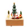 Carousel Music Box Wooden Christmas Ornament Rotary Train Musical Box Home Decoration Accessories For Birthday Gifts Valentine'