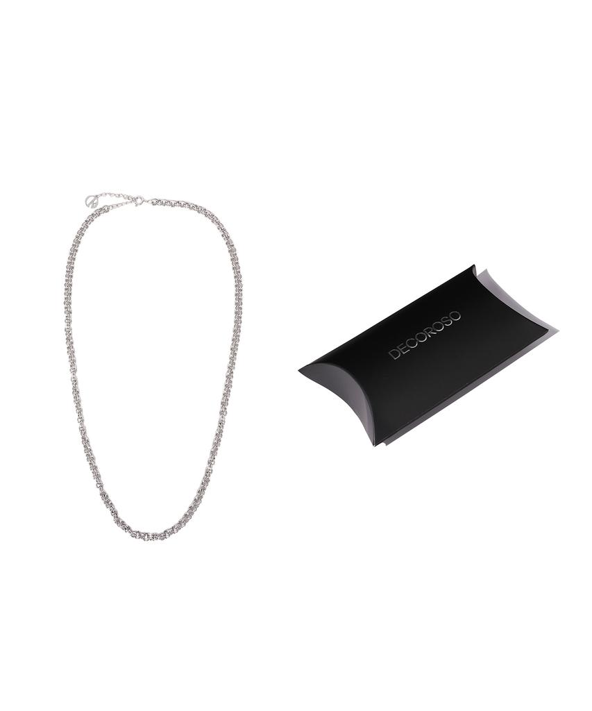 Decoroso Unisex Double Ring Surgical Chain Necklace
