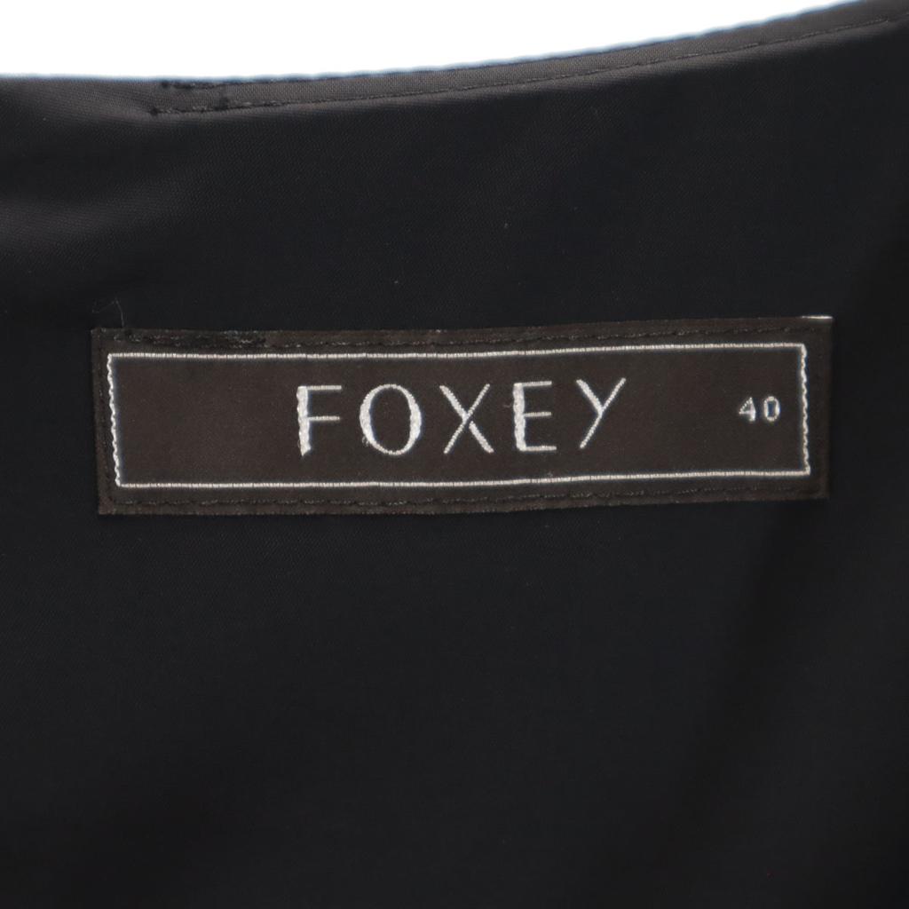 FOXEY Made in Japan Silk Blend No sleeve one piece 40 Charcoal gray Women Used