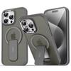فخامة لهاتف Magsafe حامل قابل للطي جراب هاتف مغناطيسي لهاتف iPhone 17 16 15 14 Plus 13 12 11 Pro Max غطاء خلفي غير لامع شفاف