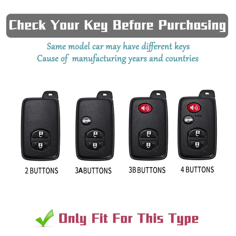 TPU Car Key Case Cover for Toyota Prius 30 Alpha Aqua Land Cruiser Auris for Lexus LC 200 2/3/4 Buttons Remote Holder Key Chain