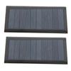 2Pcs Solar Panel Good Light Transmittance 0.3W 5V 60MA 68x37mm Polysilicon Solar Cell Panel for Low