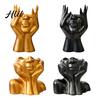 Abstract Face Design Plastic Pen Holder Creative Sculpture Large Capacity Art Supplies Organizer Desktop for Pens Erasers Crayons Markers Makeup Brush