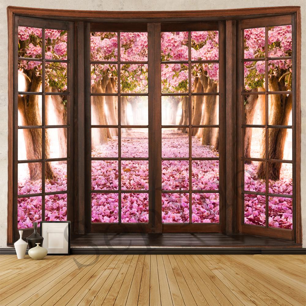 Window Scenery Decoration Tapestry Hippie Wall Bohemian Style   Bedroom Dormitory