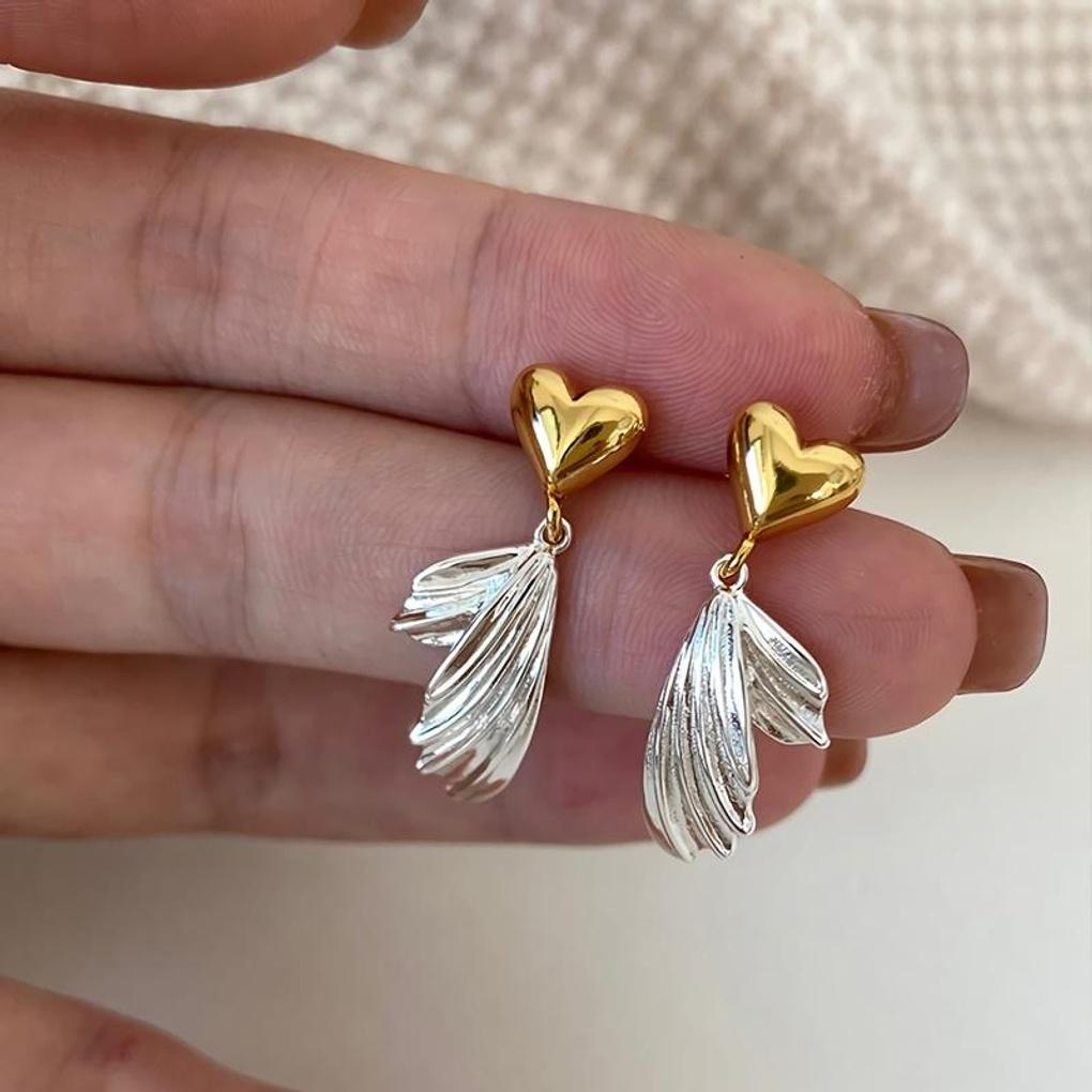 

Women s 925 Silver Heart Mermaid Tail Earrings Mermaid