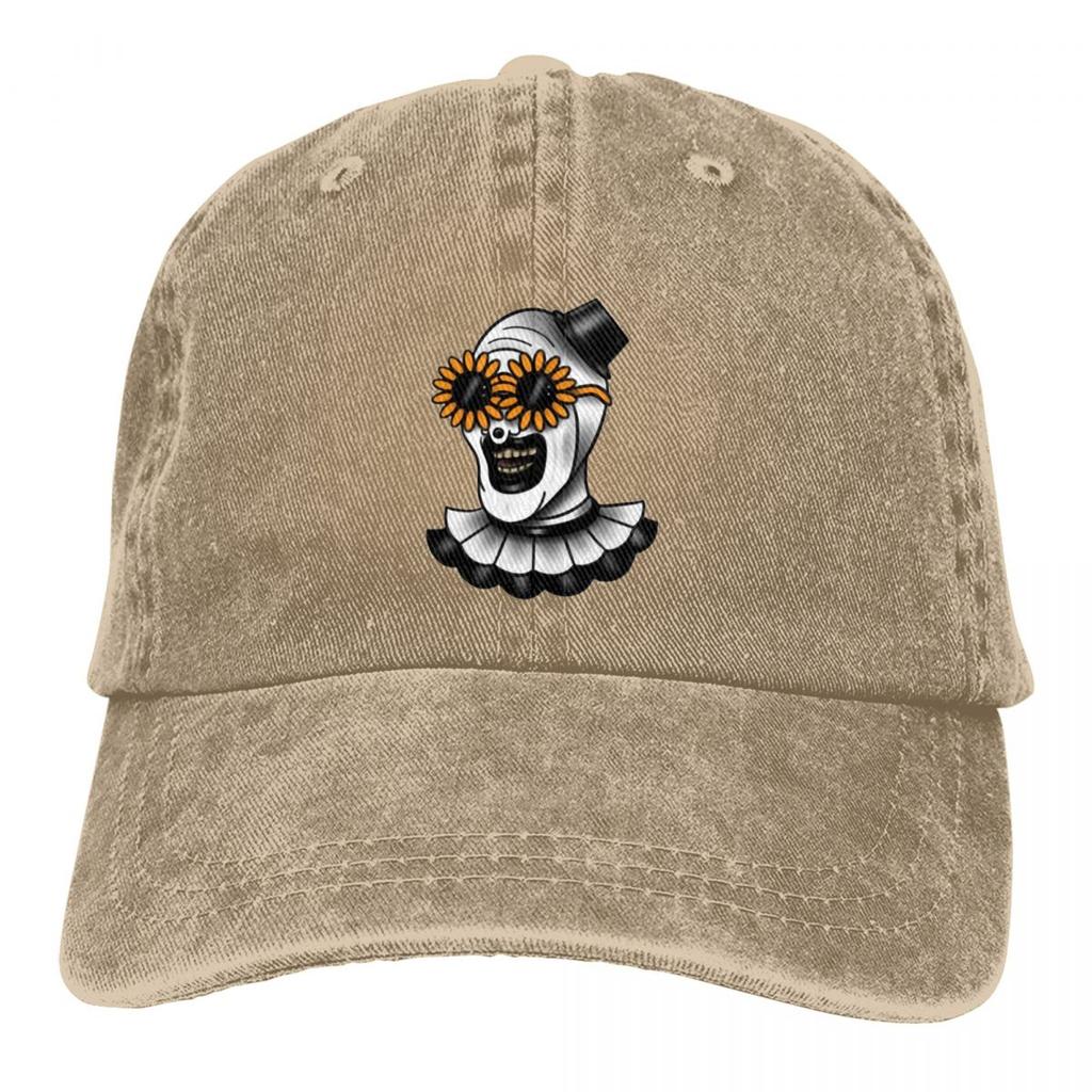 Strašidelný klaun hororový film Děsivé zboží Baseballová čepice v unisexovém stylu Distressed Cotton Caps Klobouk Vintage Cvičení Pokrývka hlavy