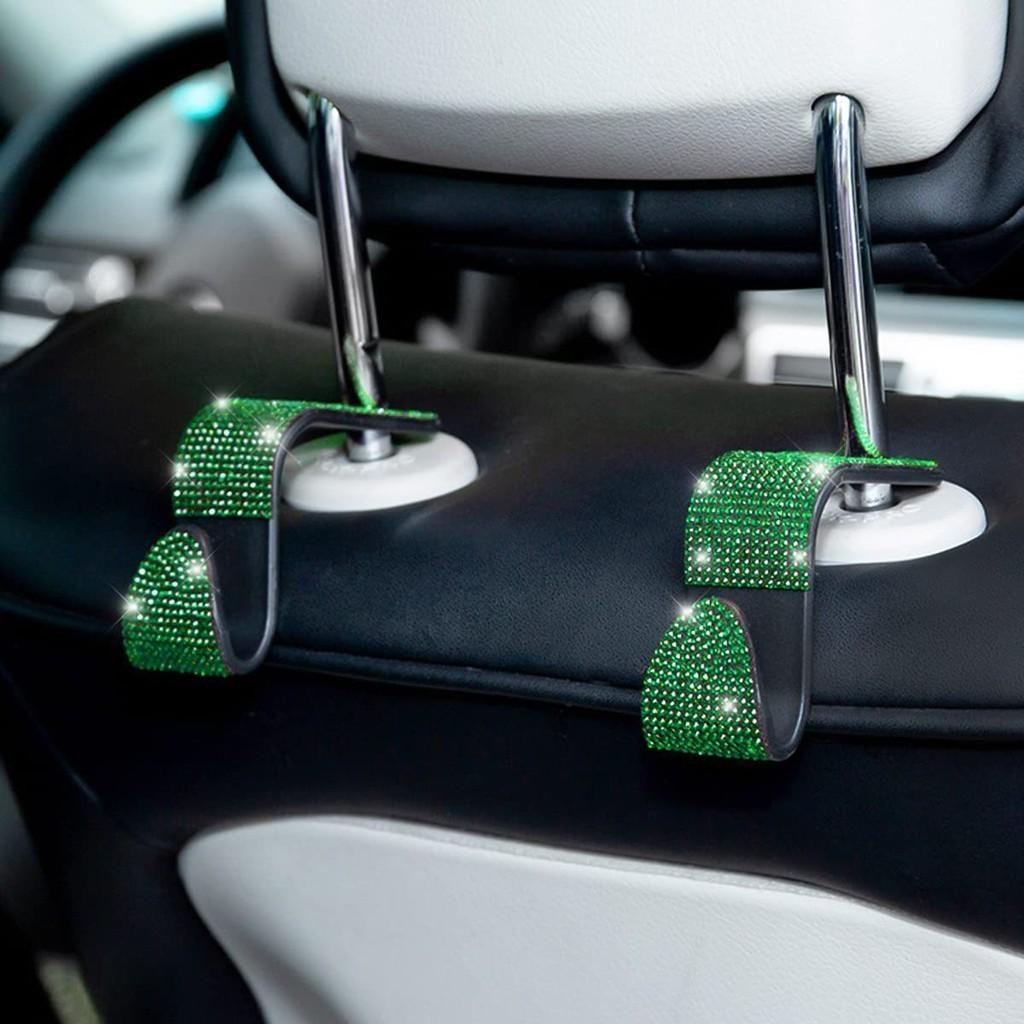 Multi-functional Car Storage Hook With Creative Sparkling Hidden Hook For Car Seat Back Lightweight Luxury Style White Diamond 1 Pack)