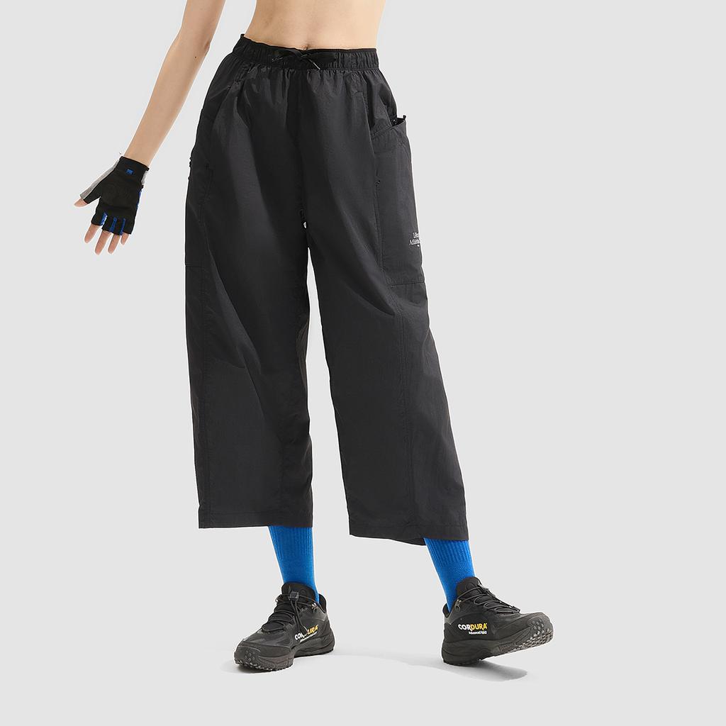 Li Ning Fitness Series UV Resistant Water Repellent Loose Outdoor Straight Leg Casual Fitness Sun Protection Knitted Sports Pants AYKU598-2