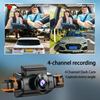 4kanálový skrytý tachograf 1080P HD Mini Dash Cam Videorekordér Přední Levá Pravá Zadní Nahrávání ve smyčce nočního vidění DVR Černá skříňka