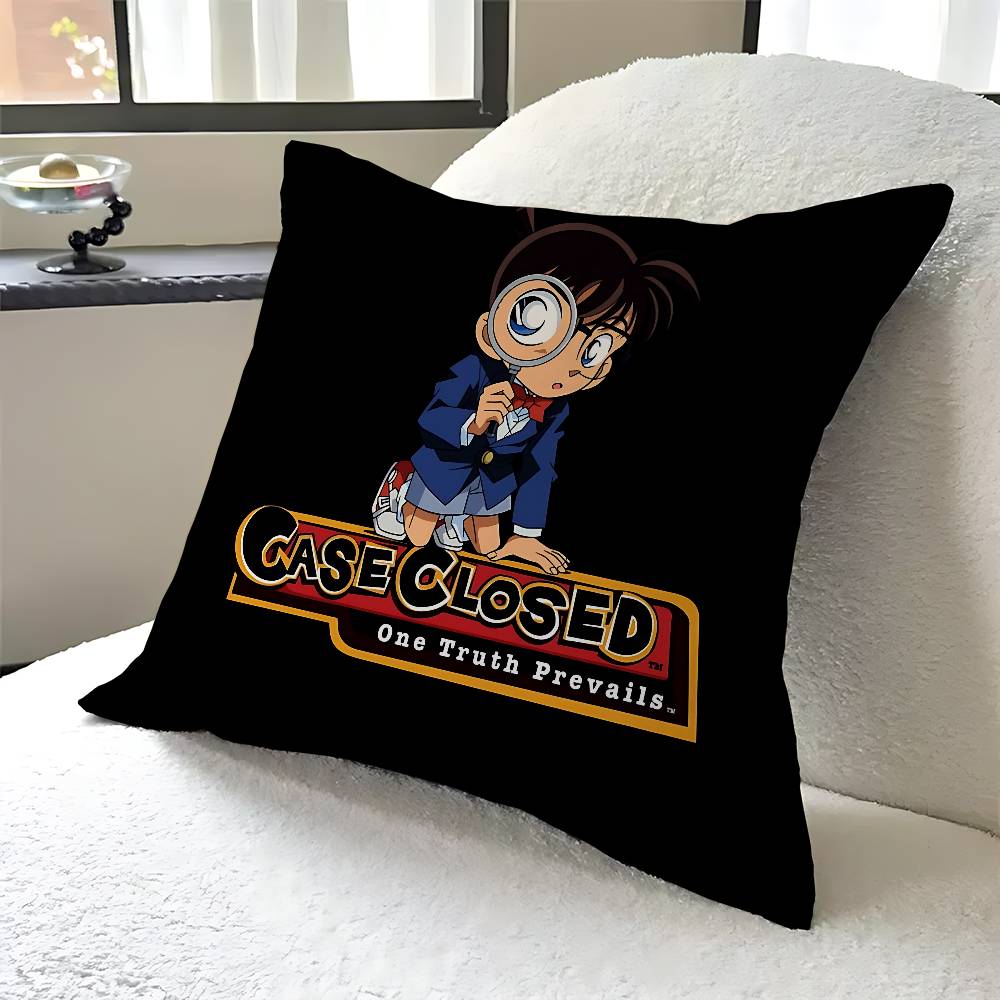 Аниме D-Детектив Конан Кленовый Дизайн Наволочка Счастливый Осенний Урожай Декор Праздничный Декор Наволочка 12x12Inch