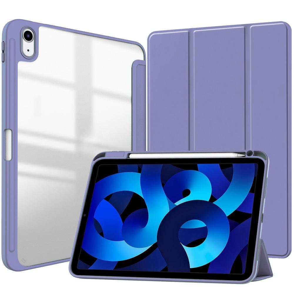 Leather Case for iPad Pro11 2025 iPad Air13 with Transparent Pencil Slot Acrylic Protective Cover