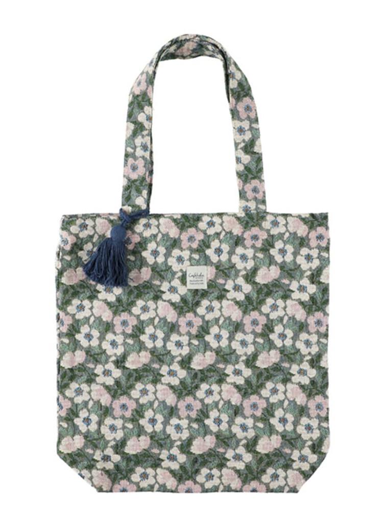 Friendshill Craft India Jacquard A4 Tote Shanta Bag, Mint, CS-100-333