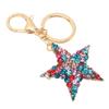 Pentagramm Schlüsselanhänger Glänzender Strass Schön Praktisch Schlüsselanhänger für Heimdekoration Weihnachtsgeschenk Anhänger