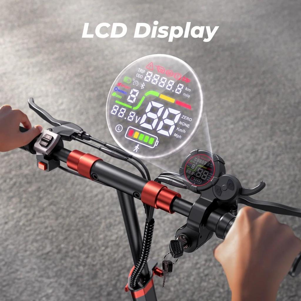 Electric Scooter Foldable iScooter 10" 1000W Motor 48V 15AH Max Range 64Km Load 150Kg Black ix5S