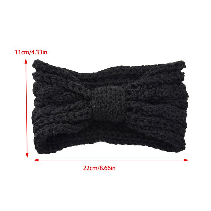 Korean INS Bow Shaped Twists Knitting Hair Band Winter Keep Warm Windproof Hair Hoop Headwrap Fashion Sweet Girls Streetwear