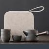 High-end Purple Pottery RetroTea Set Outdoor Travel Tea Set Portable Kungfu Tea Set Teapot Small Package Birthday Gift