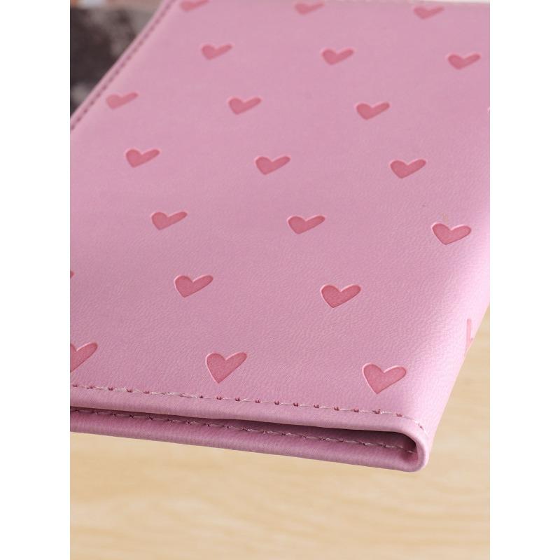 Schattige Hartjesprint Reisportemonnee Paspoorthoes voor Dames PU Leer Paspoorthouder Reisaccessoires Documentenbeschermer Hoes