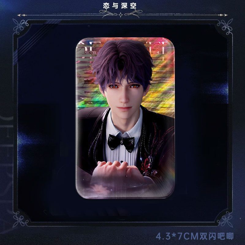 

1/5/6Pcs Game Love and Deepspace Caleb Sylus Xavier Zayne Rafayel Gift Set Witnessed By Deepspace Key Chain Postcard Badge Gifts