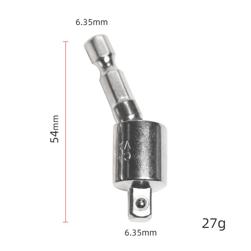 360 Degree Hand Drill Conversion Head 1/4"3/8"1/2" Hexagonal Shank To Quadrilateral Socket Universal Joint Rod Driver Connector