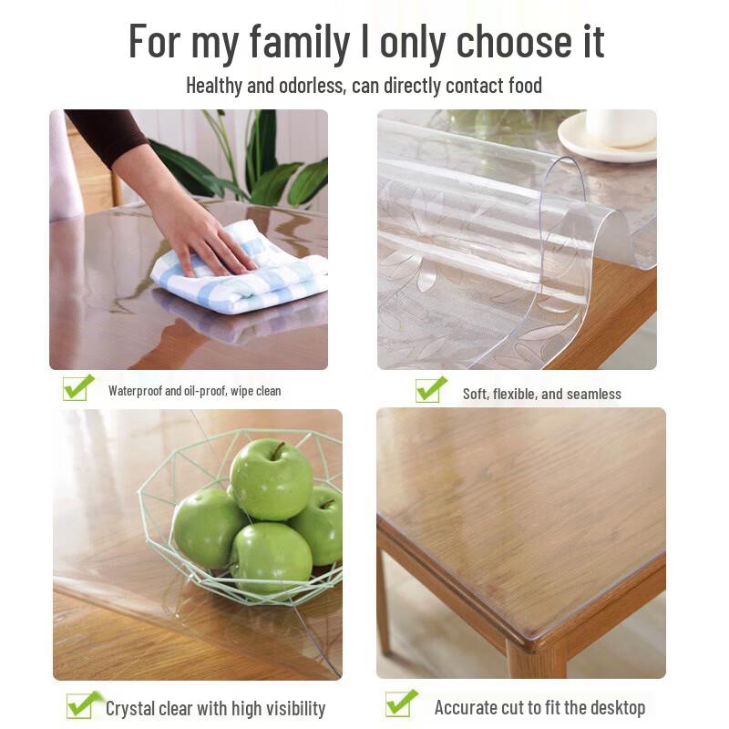 Baichengdao Runde durchsichtige PVC-Tischdecke