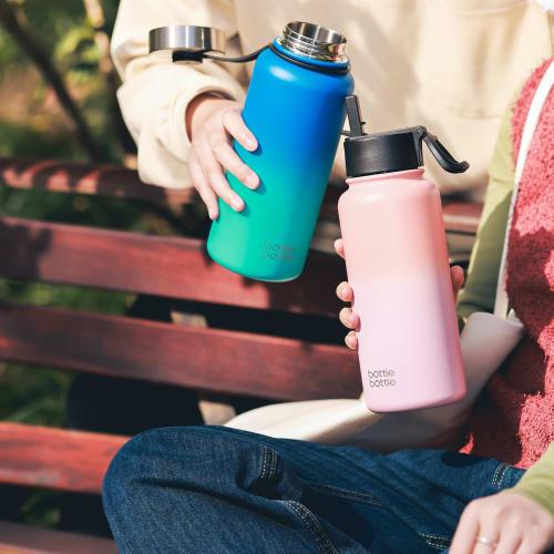 BOTTLE BOTTLE 1000ml Stainless Steel Water Bottle for Kids, Direct Drinking, with Straw, Insulated, Double-Walled Wall, Vacuum Insulated, Portable, Bl