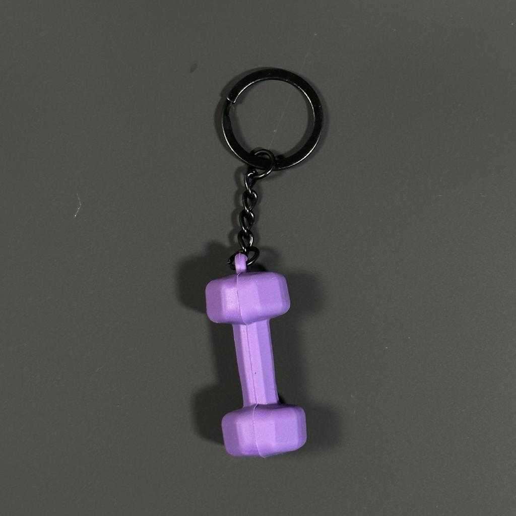 Fitness Series Gummi-Schlüsselanhänger: Hantel- & Kurzhantel-Anhänger für Geschenke