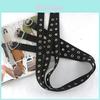 Punk Fashion Womens Canvas Belt With Metal Buckles And Rivets For Casual Style