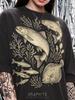 Trout Flounder Fly Fishing Angler Marine Life Comfort Colors® Tshirt, Vintage Fish Ocean Seaweed Fisherman Wildlife Nature 90s Tee