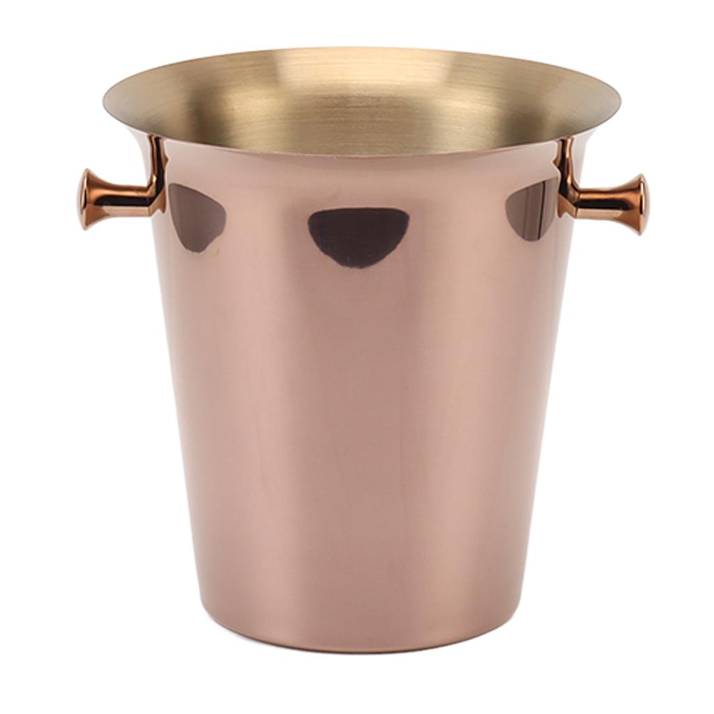 Ice Bucket with Handles Stainless Steel Beer Wine Beverage Cooling Tub for Home Bar 5L Capacity