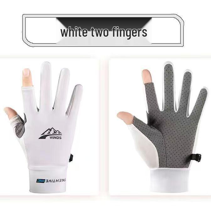 Unisex Summer Fingerless Gloves - UV Protective, Breathable Ice Silk for Cycling, Fishing & Sports