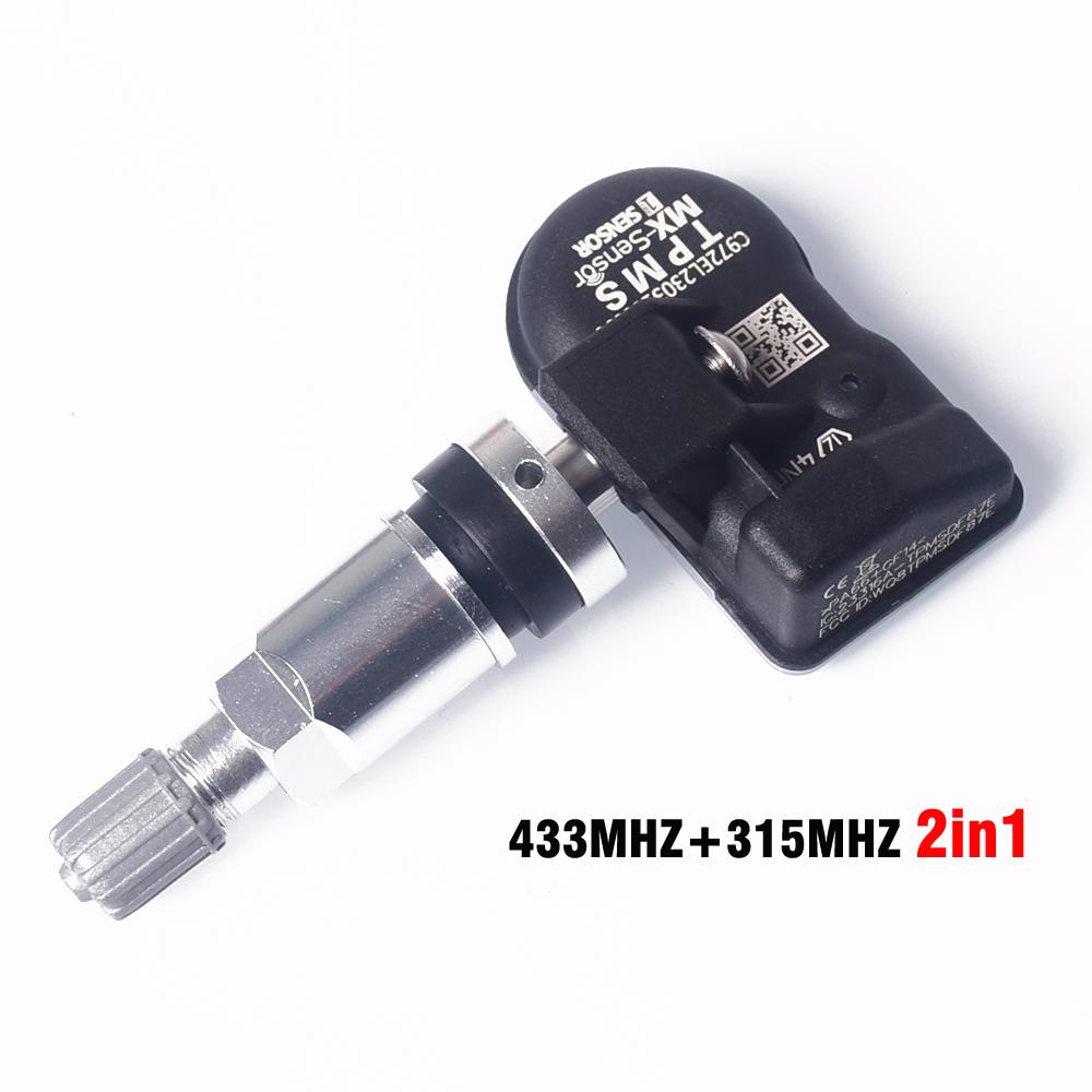 1pcs Car TPMS Tire Pressure Monitor Sensor System 2in1 315MHZ + 433MHz Mx Programmable Sensor Programming Universal TS508 TS600