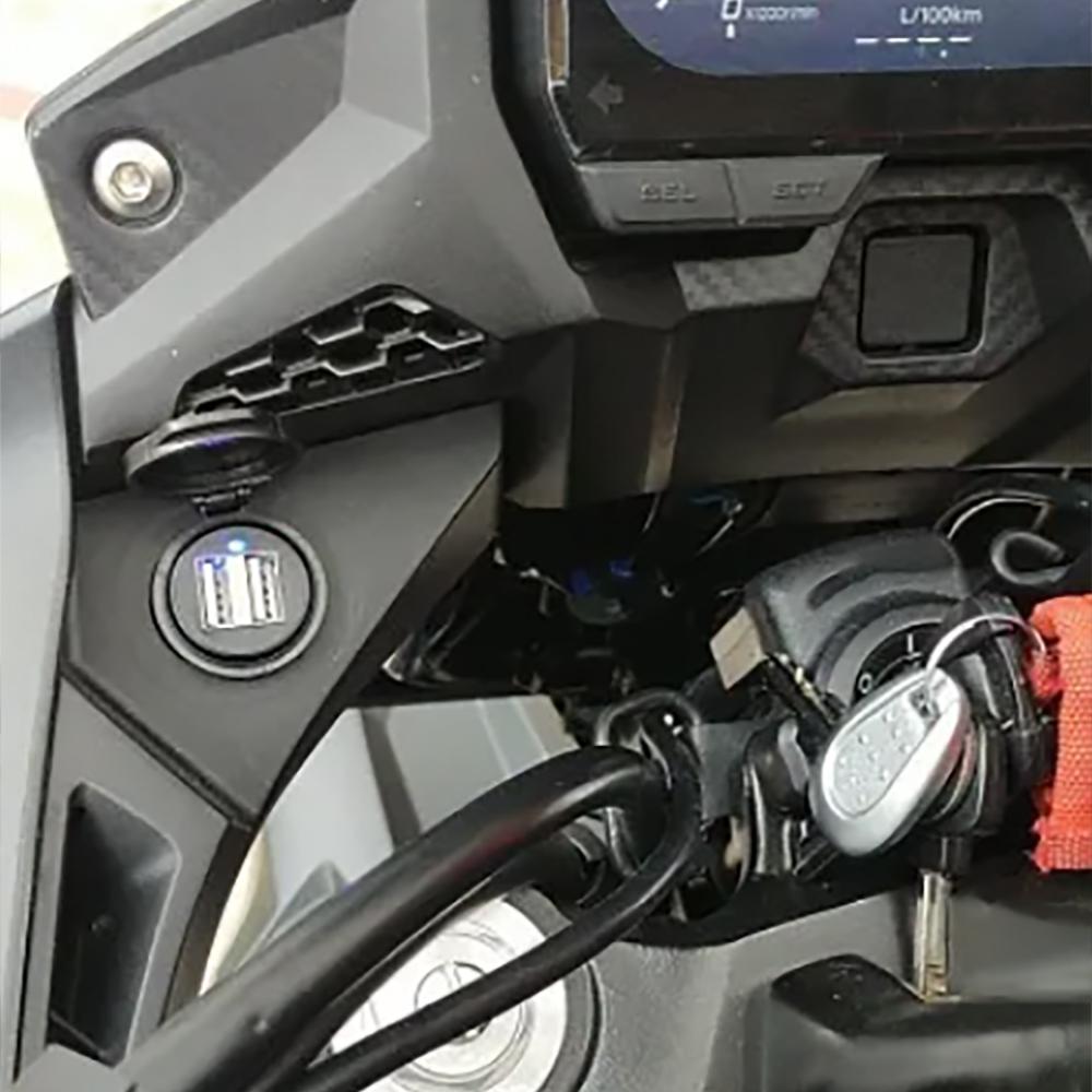 For Honda CB500X CB 500X CB 500 X CB500 X  Motorcycle Accessories Cellphone Dual USB Fast Charger Relay Adapter Plug Socket
