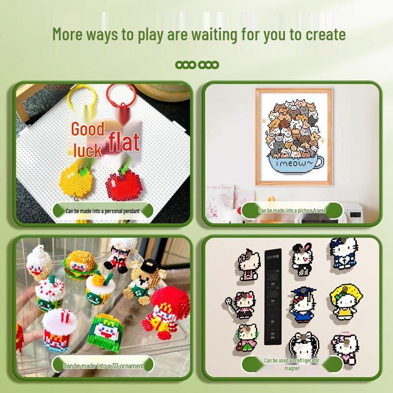 Pyssla 2.6mm Fuse Beads DIY Kit: Complete Set with Tools and Storage Bag