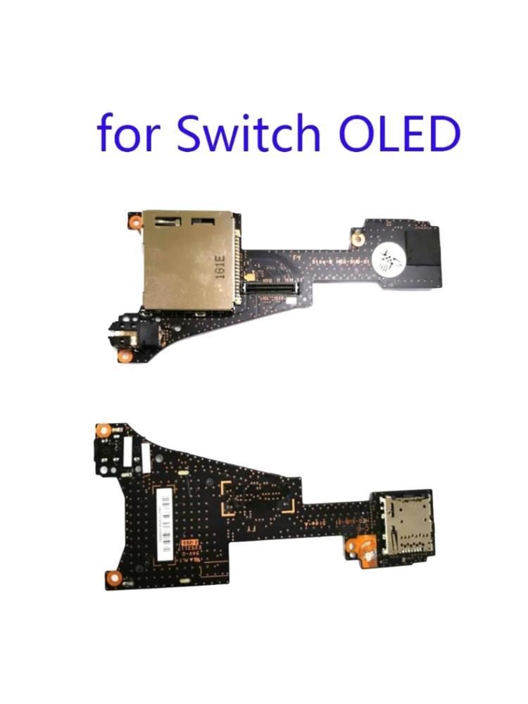 TfCard-Slot-Sockelplatine, Spielkarten-Slot-Leser mit Headset, AudioJack-Sockelplatine für NSOLED-Konsolen-Reparaturteile