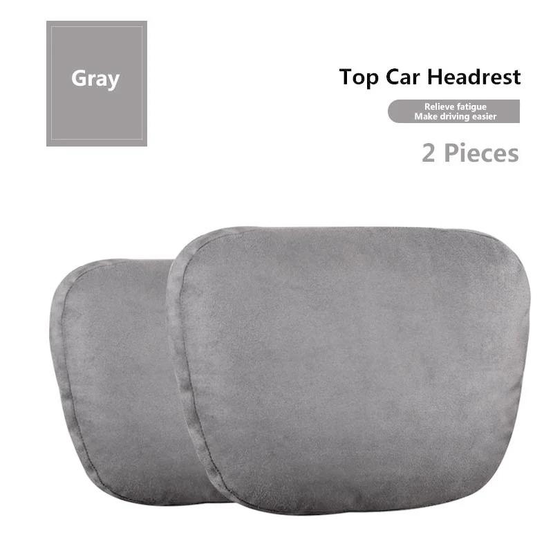 Universal Car Headrest Pillow Neck Cushion Woman Car Neck Pillows Man Waist Pillow Bolster Solid Color Car Neck Headrest