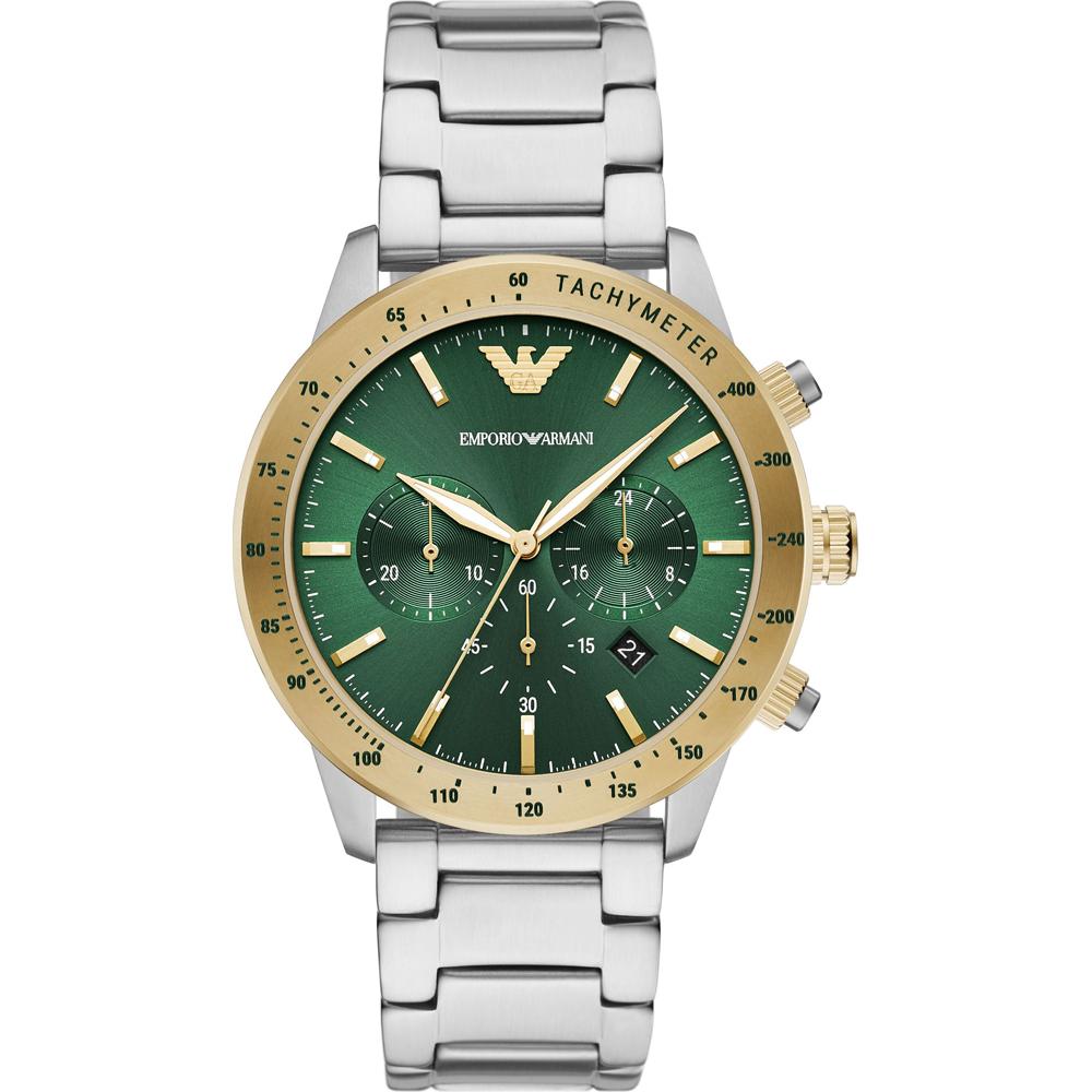 

Emporio Armani Mario Green Stainless steel / Silver Men s Quartz Chronograph AR11454 зелёный