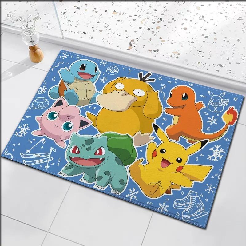  Disney Anime Pokemon Floor Mat Cute Child Living Room Bedroom Bathroom Kitchen Entrance Rugs Non-slip Home Decor Carpet