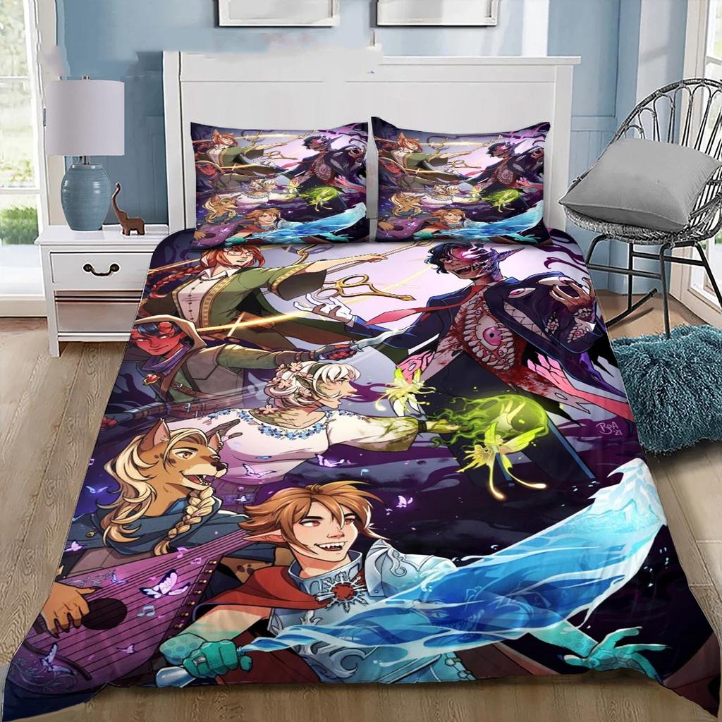 Dungeons & Dragons D20 Dice Bedding Set for Kids Gifts,Soft Microfiber Duvet Cover with Pillowcases 50x75cm Customizable size