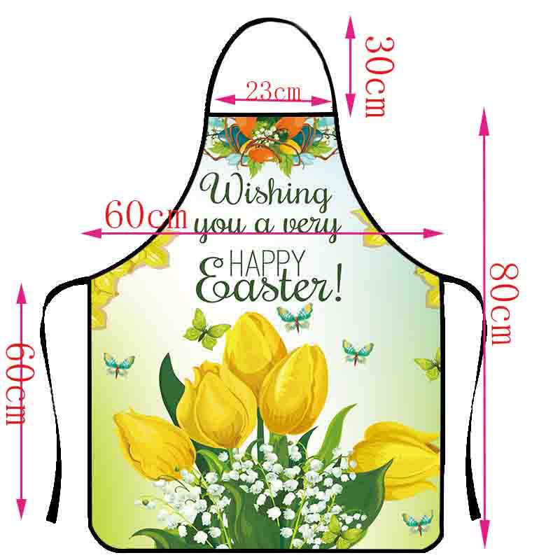 Christmas Printed Apron, Red Snowman Reindeer Kitchen Cooking Apron, Holiday Party Decor Bib for Women Men