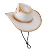 Western Cowboy Straw Hat Foldable Summer Vacation Travel Mountaineering Sun Protection Visor Hat Large Brim Female Knight Hat Male
