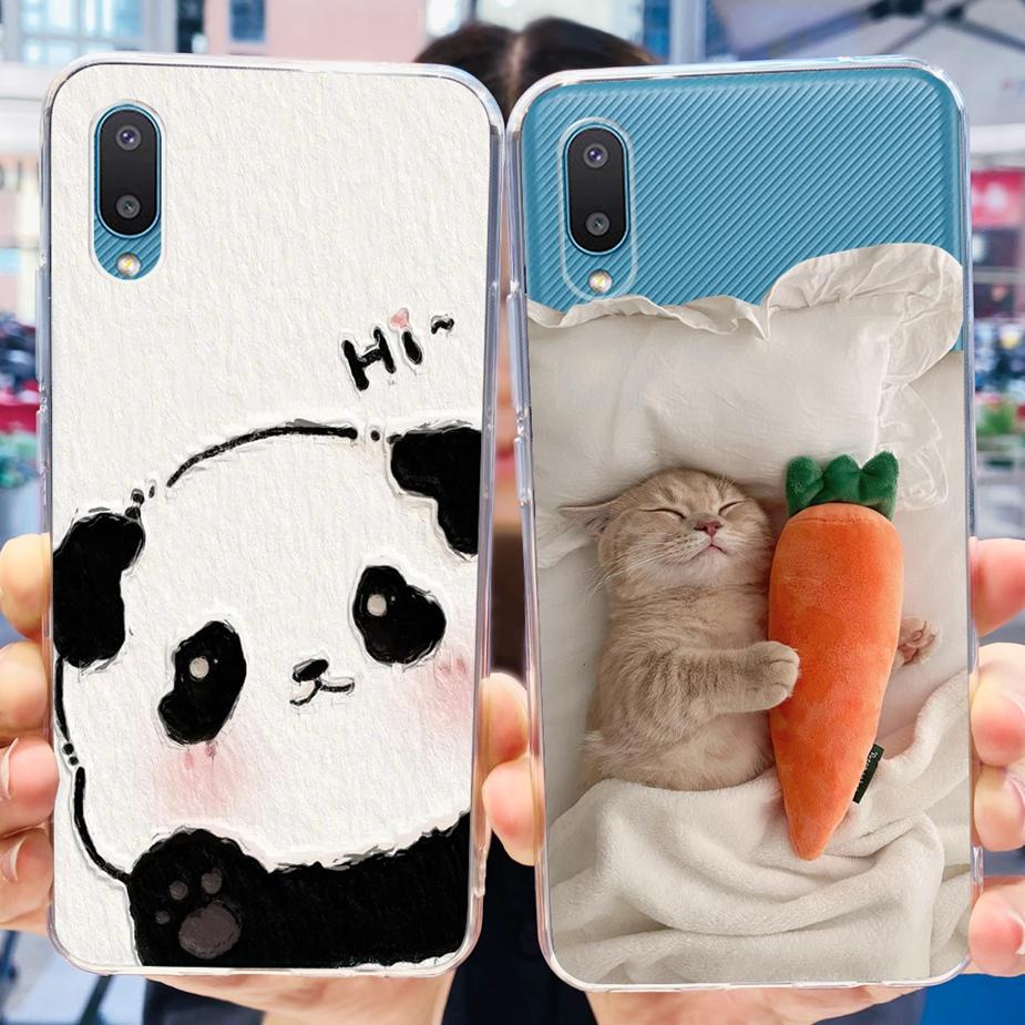 For Samsung Galaxy A02 Case SM-A022F Cute Fashion Painted Cover Clear Silicone Phone Case For Samsung A02 M 02 Galaxy M02 Bumper