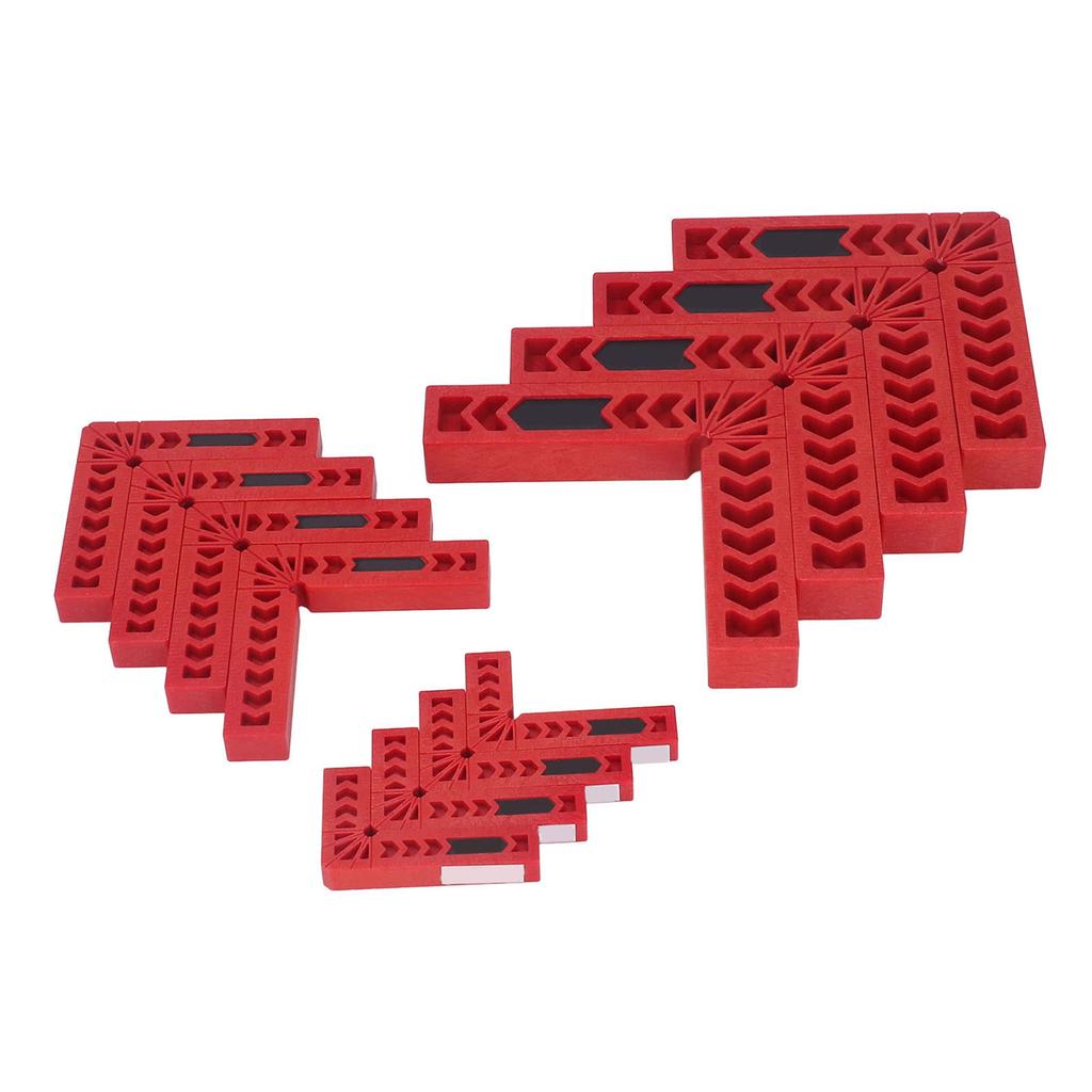 12 Pcs Set 90 Degree Positioning Squares High Strength Plastic Right Angle Corner Clamps Woodworking Carpenter Tool