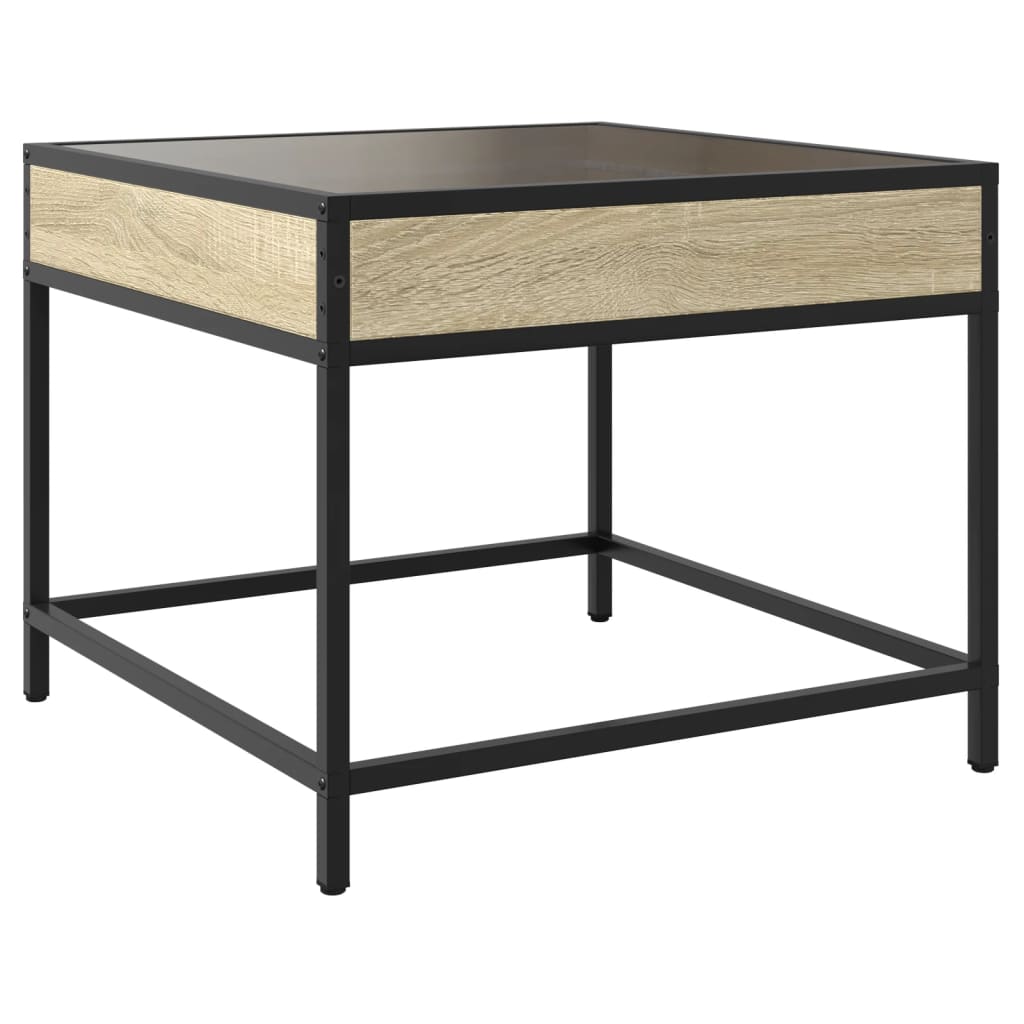 Infinity LED Coffee Table in Sonoma Oak 50 x 50 x 41 cm