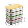 Portable Lunch Box Outdoor Picnic 1/2 Grids Large Capacity Fruit Salad Food Storage Container 304 Stainless Steel Bento Box