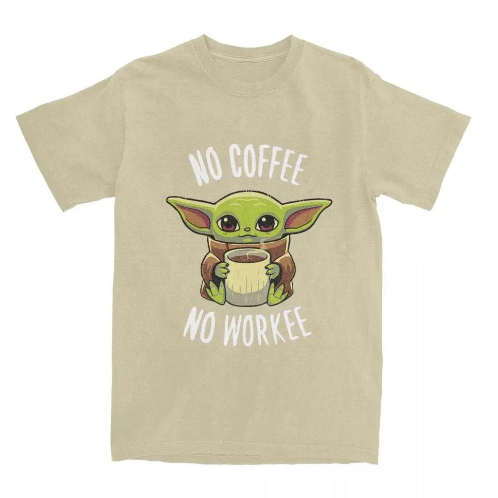 Star Jedi Knight Mandalorian Baby Yoda T-Shirt Fashion Pure Cotton Tees Crew Neck Short Sleeve T Shirt 4XL Clothes Unisex
