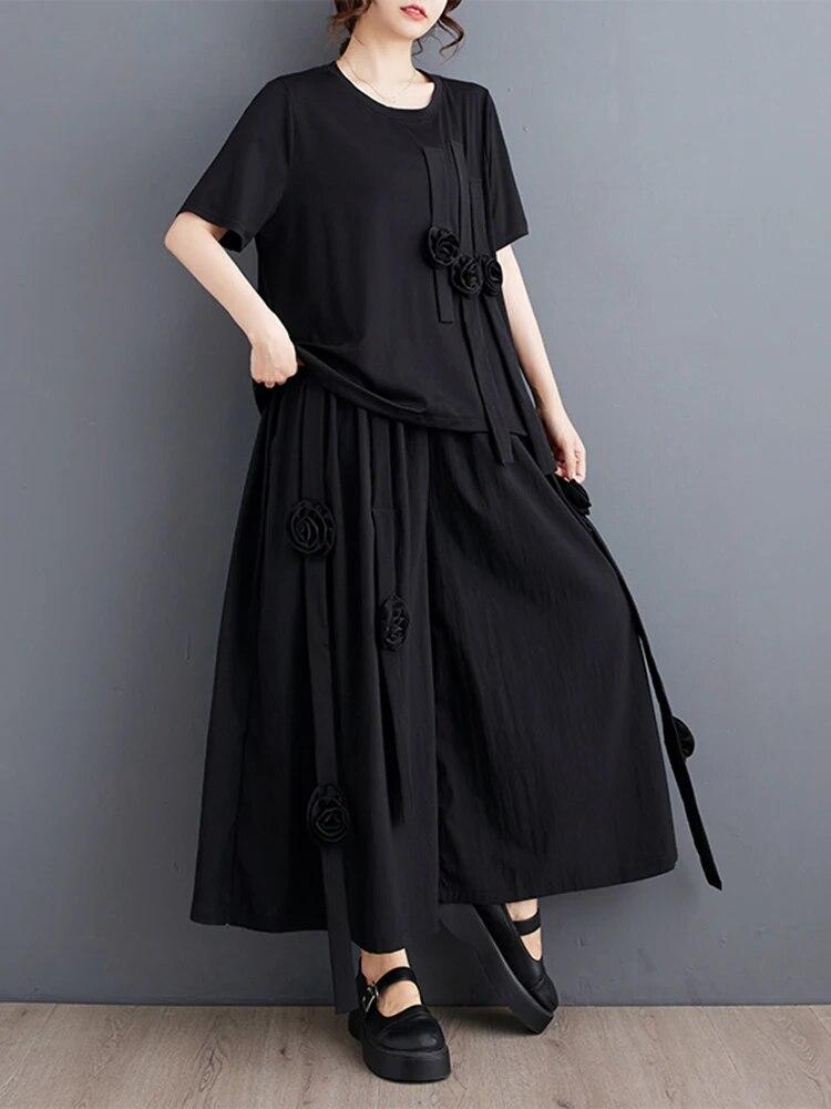 Xitao Casual Fashion Wide Leg Pants 2024 Summer New LYD1891